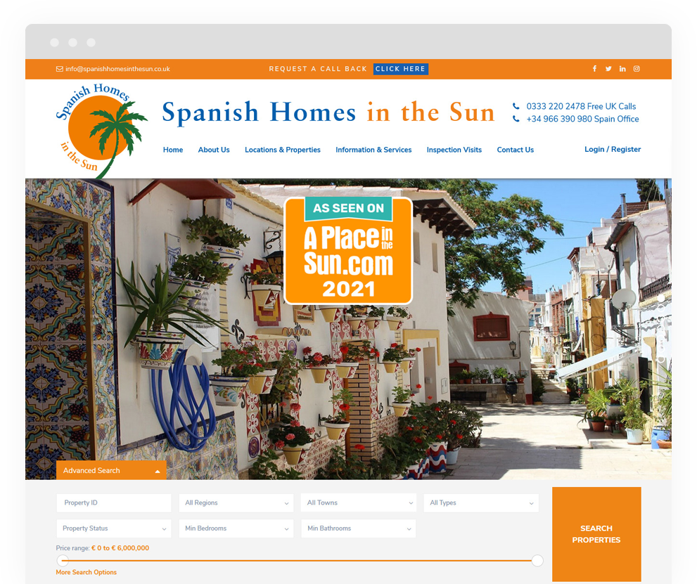 spanish homes banner image