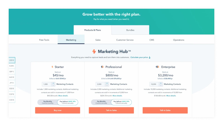 Pricing Page